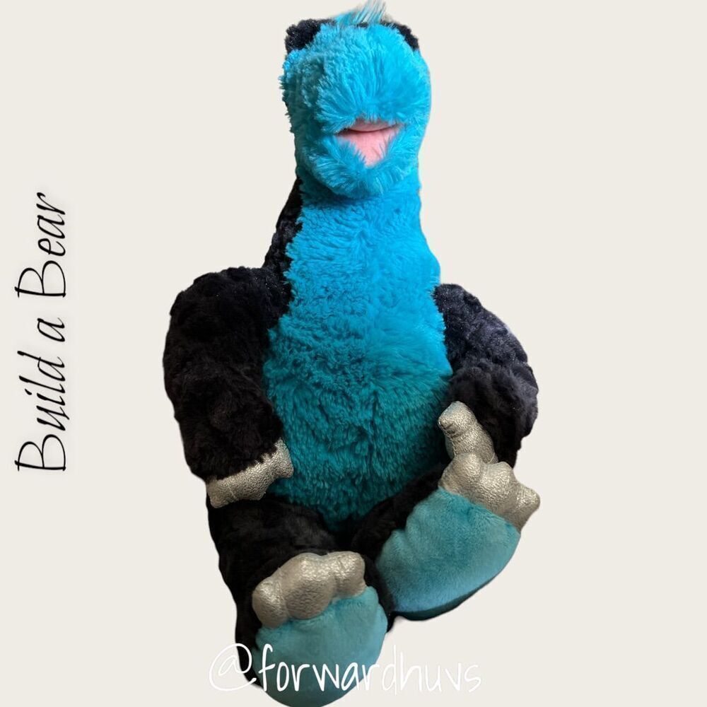 Build-A-Bear Blue Dinosaur Plush - 15" Tall